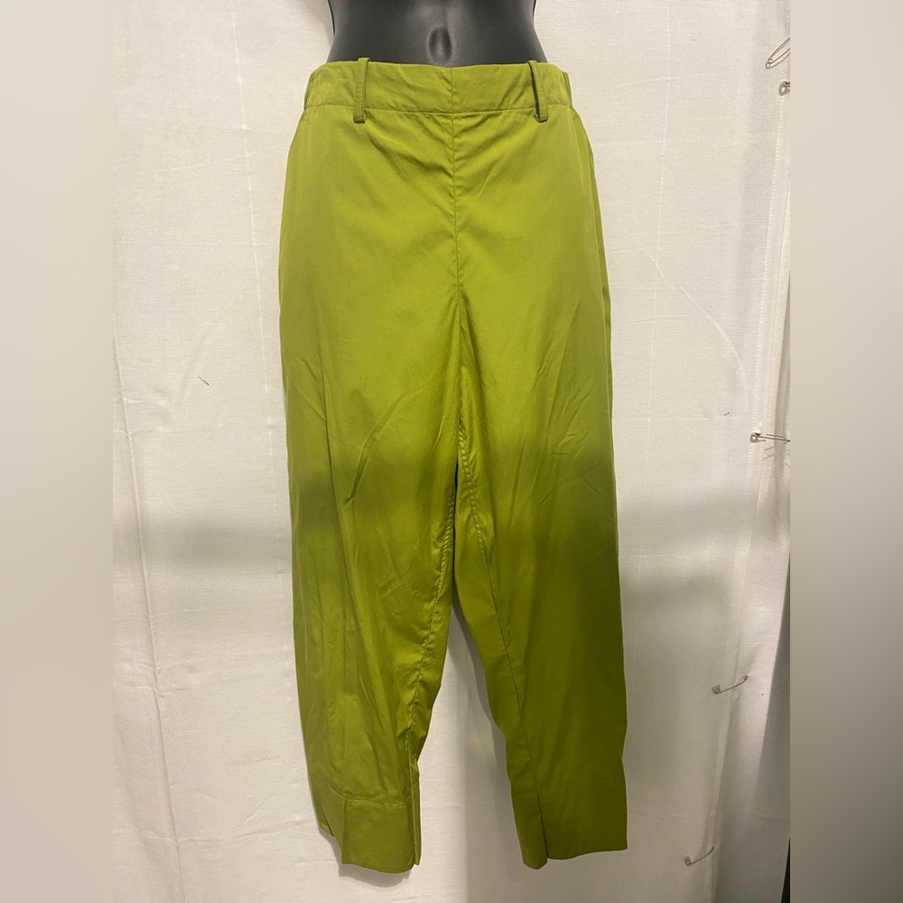 Mansur Gabriel Chartreuse Cotton Pants